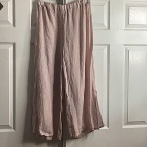 Gigi ModaPink Wide-Leg Pants Stretch Waist M? READ